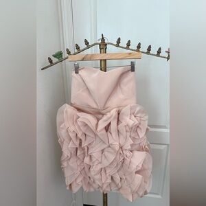 Marchesa Blush Pink Satin Dress